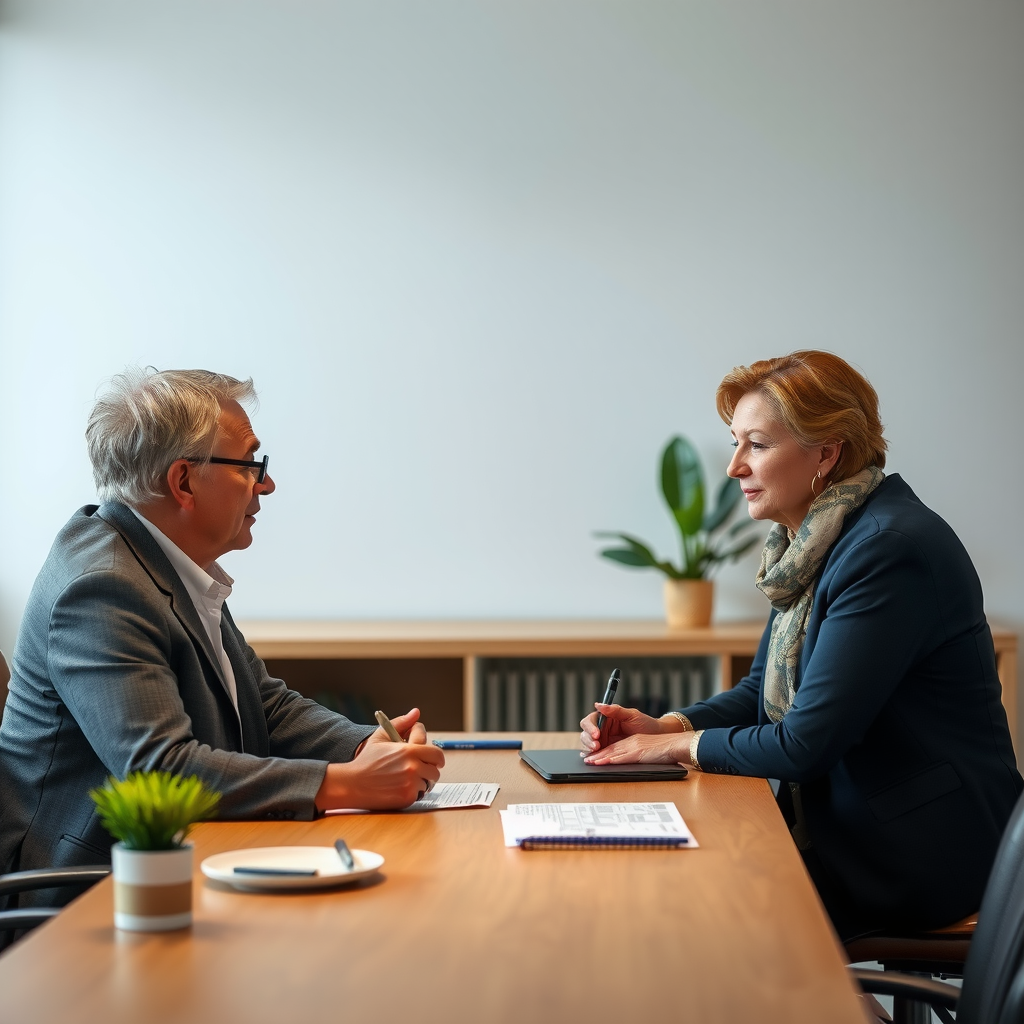 Professional trust advisor meeting with clients to discuss estate planning and charitable giving strategies for long-term community impact